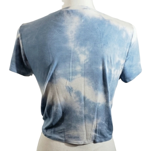 Rue21, Tee Shirt, Tie-dye Blue White - Picture 3 of 4
